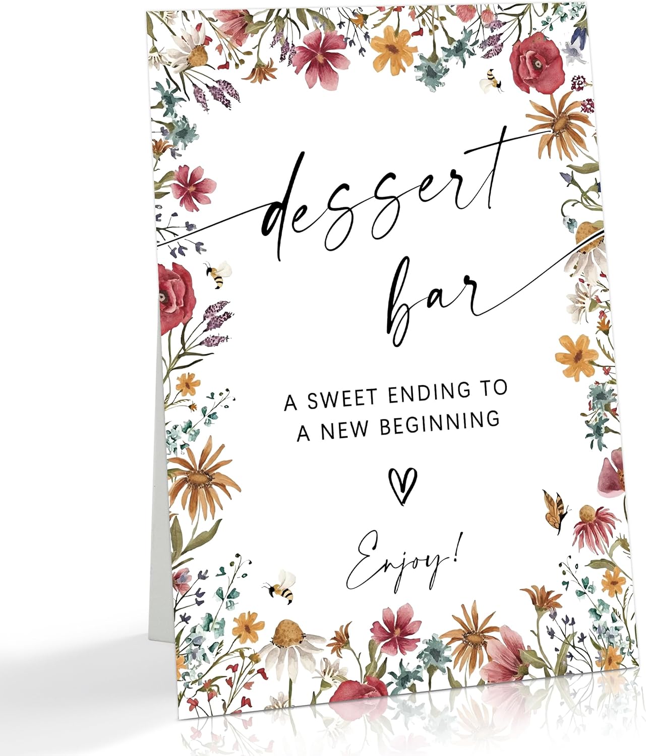 Wild Flower Audio Guest Book Sign, Baby in Bloom Love is in Bloom Decorations, Bridal Shower Baby Shower Wedding Signs for Reception, Floral Party Table Decor, 8 x 11 Inch