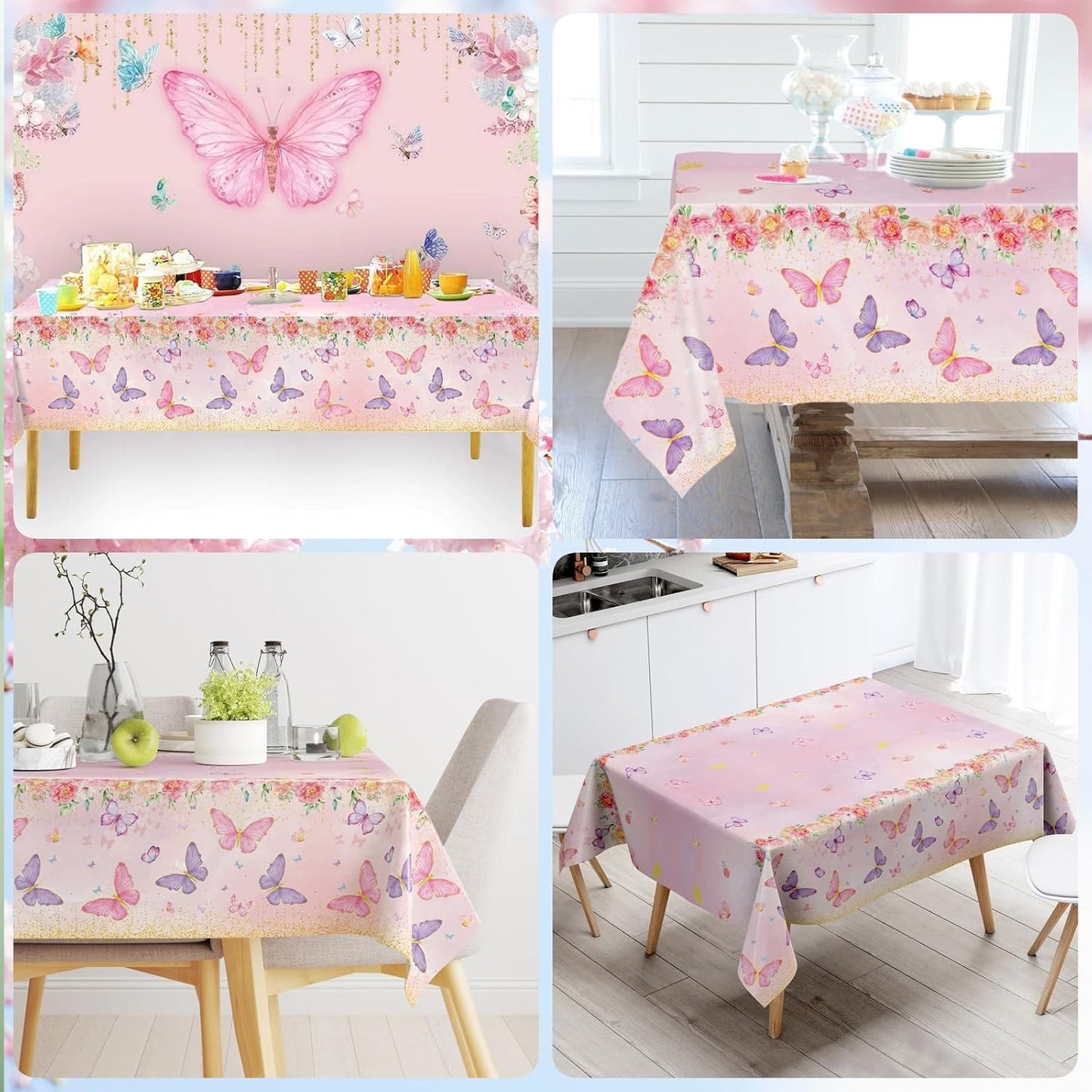 Staraise 3PCS Unicorns Tablecloths for Birthday Decoration, Unicorn Party Decorations Pastel Rainbow DisposableTable Covers for Kids Girls Baby Shower Birthday Party Supplies, 51.2X 86.6inch