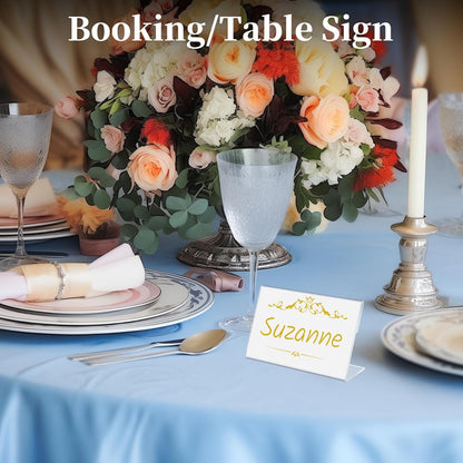 30 PCS Small Acrylic Sign Holder 3.5" x 2", Mini Acrylic Food Sign Labels for Party Buffet, Retail Price Display Holder, Clear Plastic Table Counter Top Stand for Place Cards, Name Card, Wedding Signs