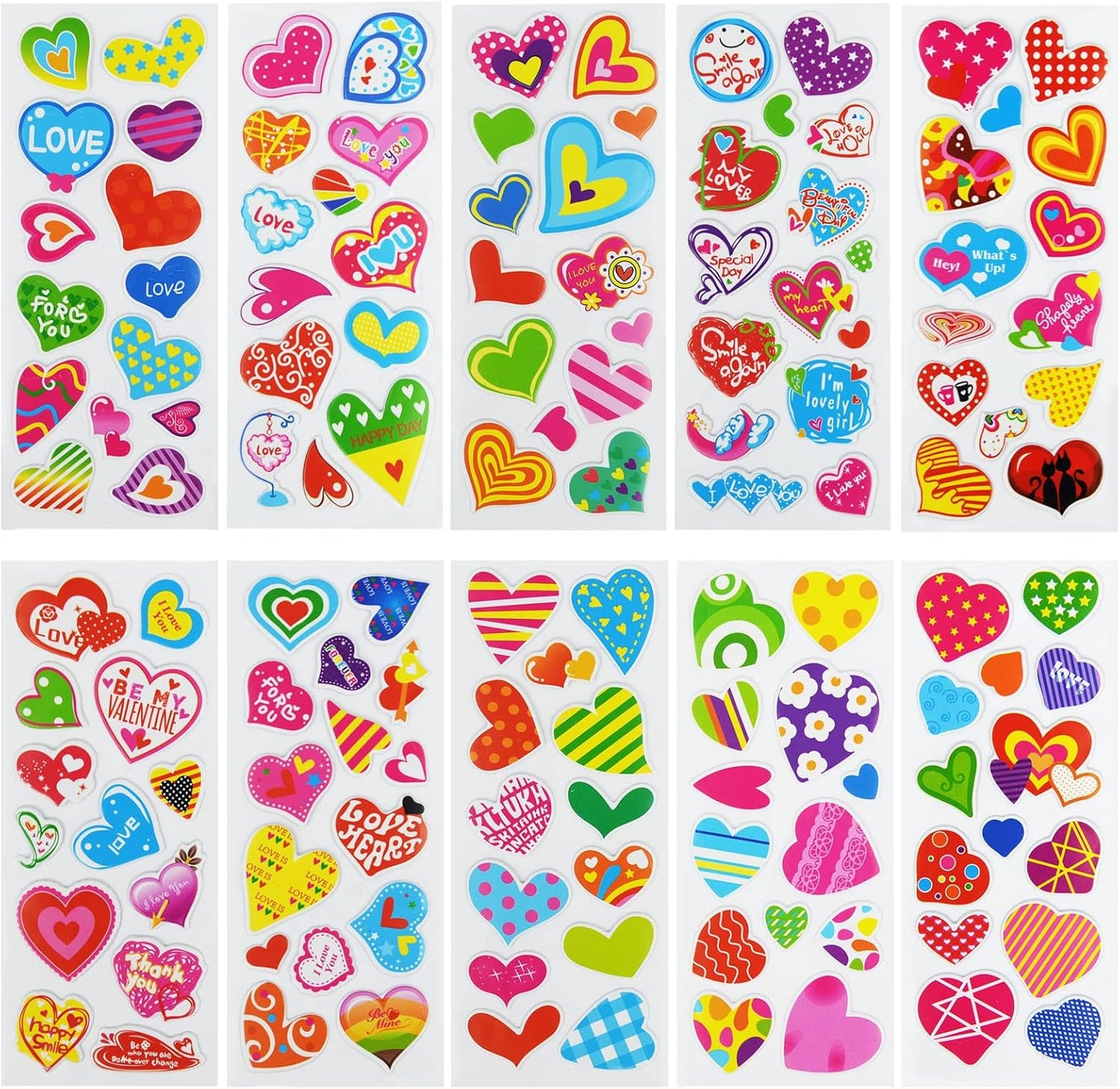 24 Sheets(500+) 3D Puffy Stickers for Toddlers Kids, Bulk Preschool Sticker Sheets for Reward, Craft, Scrapbooking Including Animal, Fruits, Dinosaurs, Fish and More