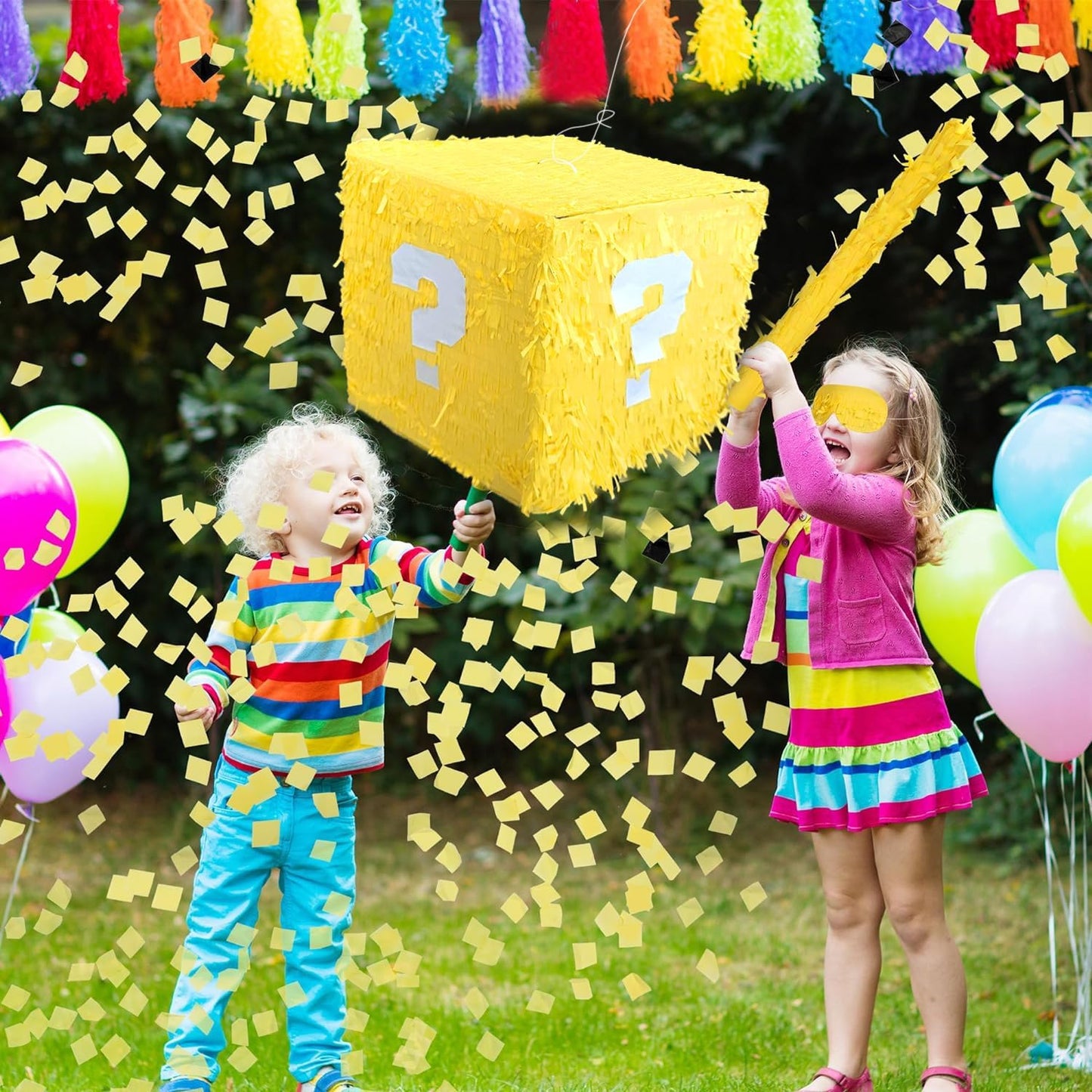 Super Gaming 13” Piñata Storage Glowing Box Perfect for Birthdays, Parties, Gaming - Piñata Large