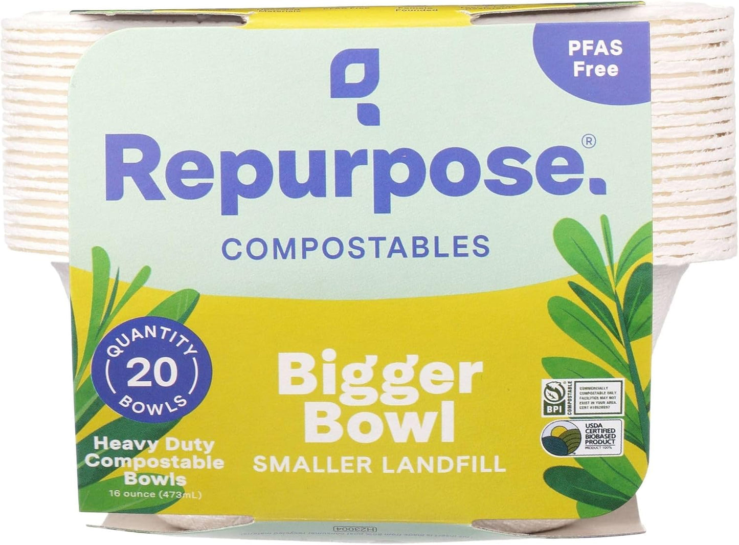REPURPOSE Compostable 16oz Bowls 20 Count, 20 CT