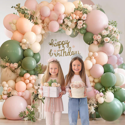 Rose Gold Balloon Garland Kit, Nude Pastel Pink Metallic Gold Matte White Balloons Gold and Rose Gold Confetti Balloons for Valentines Day Wedding Bridal Shower Party Girl Birthday Decorations