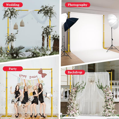 EMART 10x10ft Heavy Duty Backdrop Stand Kit, Adjustable Pipe and Drape Photo Booth Frame for Wedding, Party, Christmas, Birthday Decorations