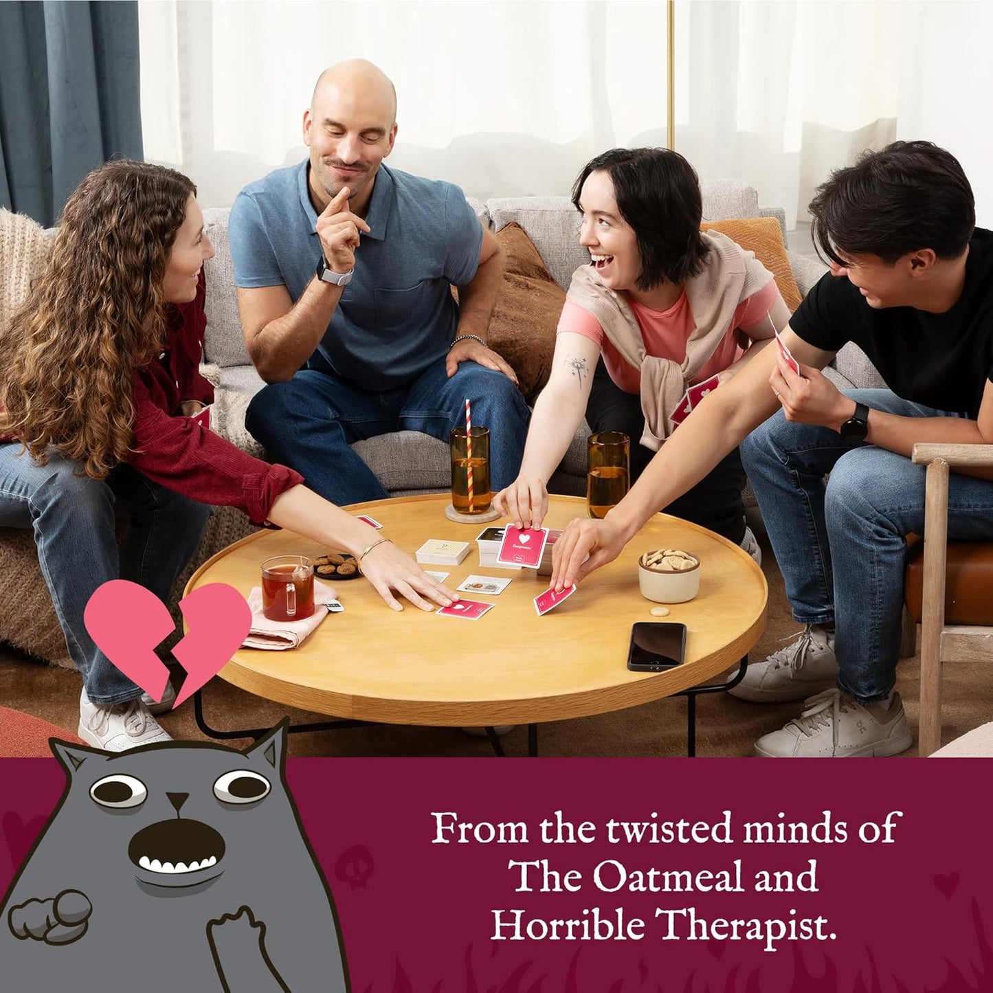 Horrible Therapist: Extra Horrible Edition by Exploding Kittens - A Card Game for 3-8 Players, Ages 17+ - Adult Party Game for Family Night