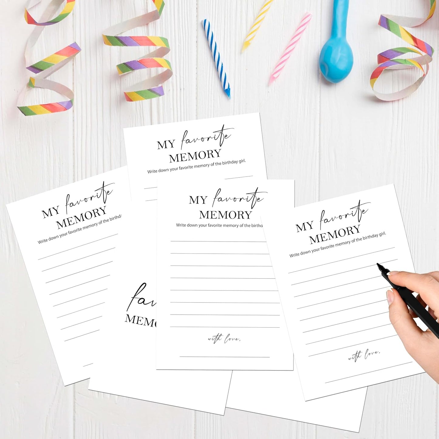 Birthday Party Games Card for Adults, 30 Pcs Ice Breaker Game Cards for Girl Bday Celebrations Decorations Supplies Favors - B01
