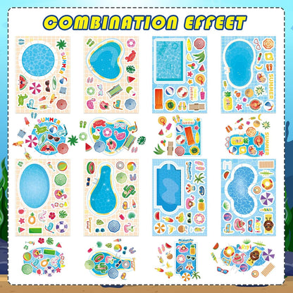 24 Sheets Make a Face Stickers for Kids Toddlers, Make Your Own Animal Mix and Match Sticker Sheets with Sea Animals Horses Dinosaurs Unicorns for Kids Crafts Party Favors Goodie Bags Stuffers