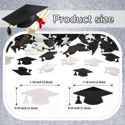 Silver and Blue Graduation Confetti 2026, 1000 Pcs Class of 2026 Table Centerpiece Grad Confetti for 2026 Graduation Party Decorations Supplies
