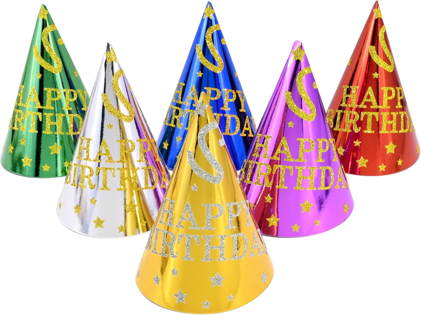 CANREVEL 12 PCS Party Hats for Adults, Party Headwear, Happy Birthday Hats, Birthday Party Decorations for Women Men