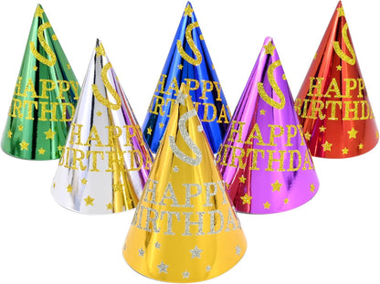CANREVEL 12 PCS Party Hats for Adults, Party Headwear, Happy Birthday Hats, Birthday Party Decorations for Women Men