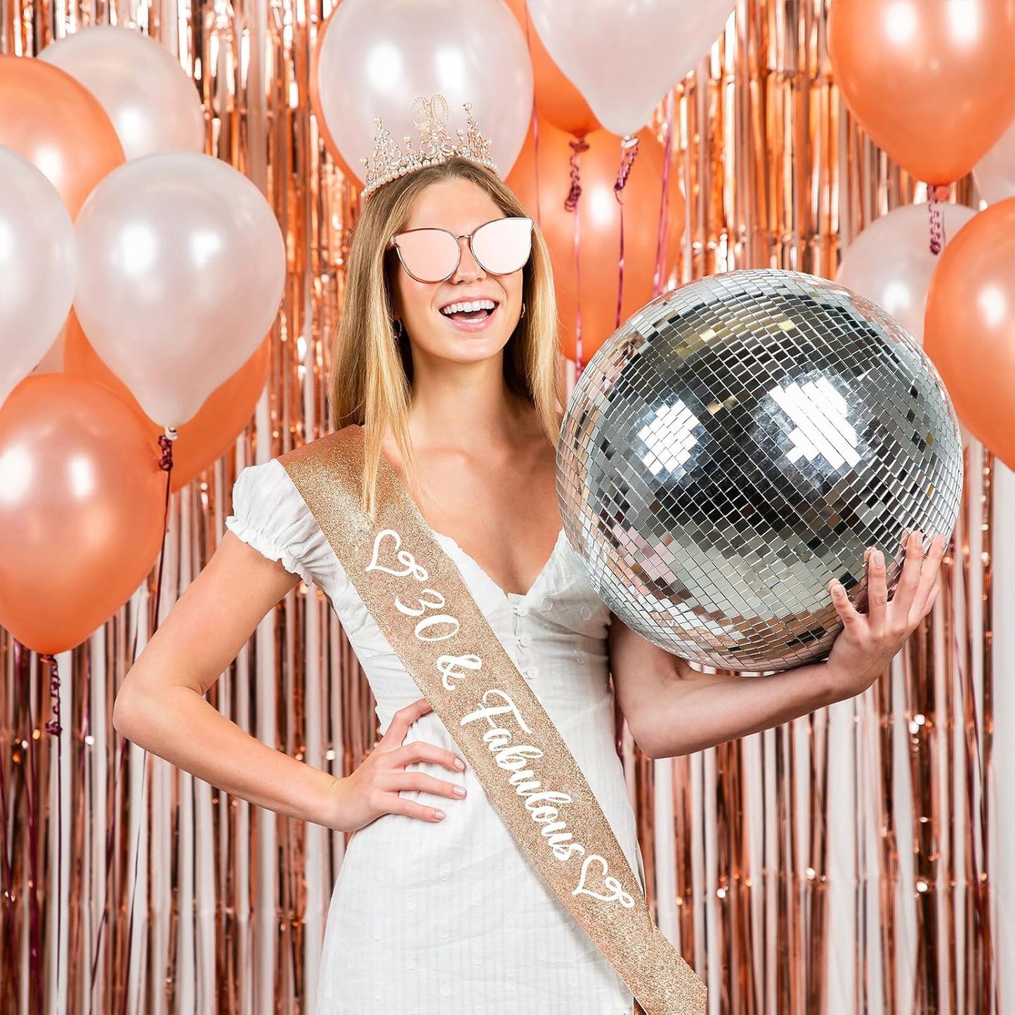 10 Pack Silver Backdrop Curtain 3.2ft x 8.2ft Metallic Tinsel Foil Fringe Curtains Photo Booth Background for Birthday Party Decoration Baby Shower Engagement Wedding Christmas Decoration (Silver)