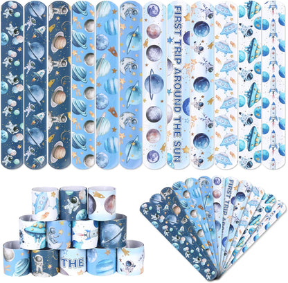 Serencatcher 48pcs Slap Bracelets Party Favors for Birthday Baby Shower Party Supplies Gifts