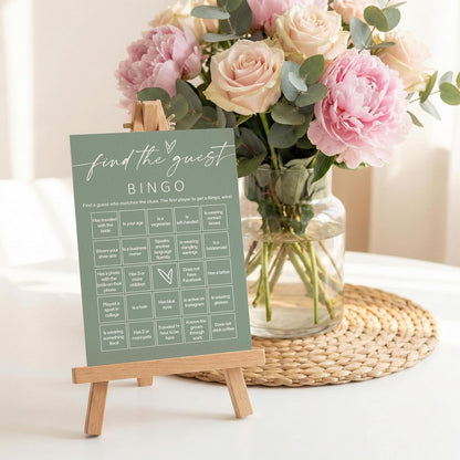 Minimalist Bridal Shower Bingo Cards, 25 Pcs Unique Bridal Bingo Game for Wedding Shower Parties and Guest Interaction - A01