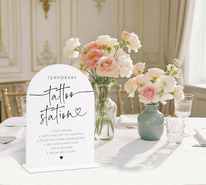 Sign Our Bible Wedding Sign, White Acrylic Wedding Guest Book Sign, Bridal Shower Decor, Elegant Arch Acrylic Table Top Signs for Reception Marriage Engagement Party Decorations