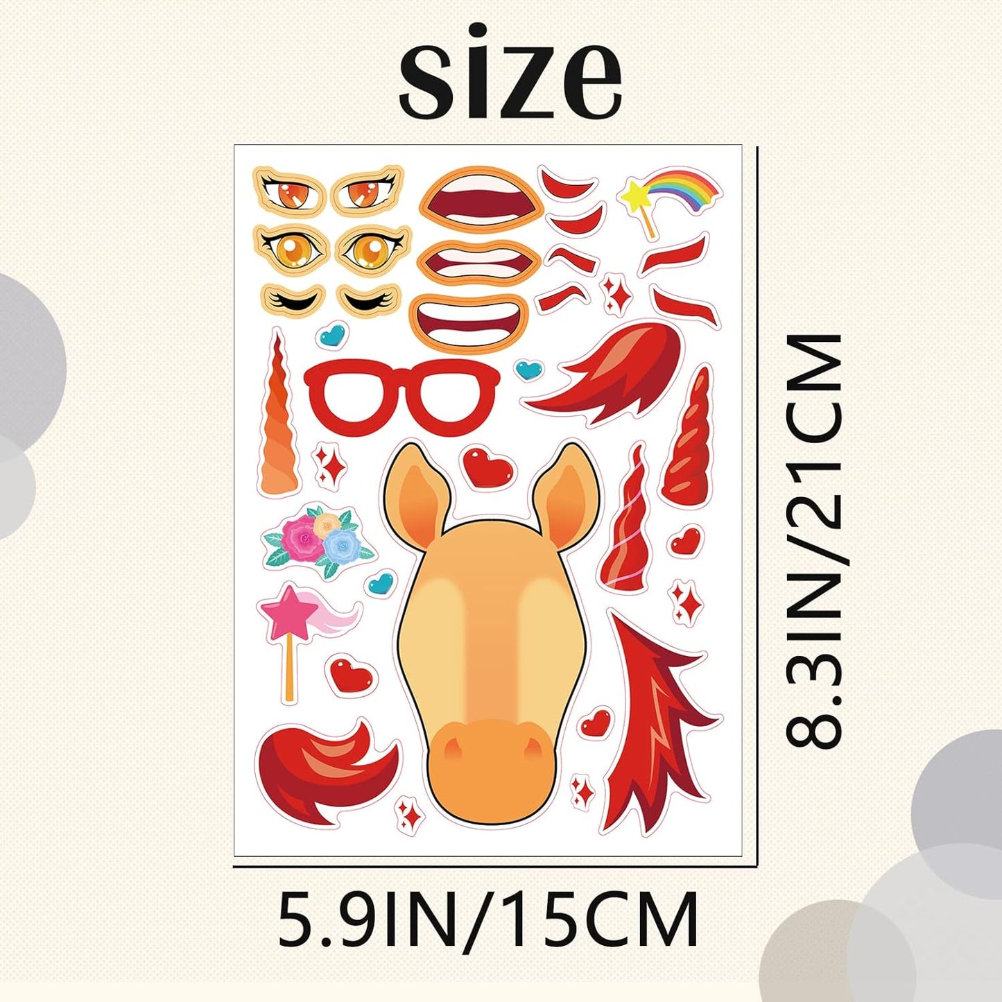 24 Sheets Cupcake Make a Face Sticker Sheets for Kids Todders Activities, Make Your Own Stickers for Kids Birthday Party Favor Supplies Craft