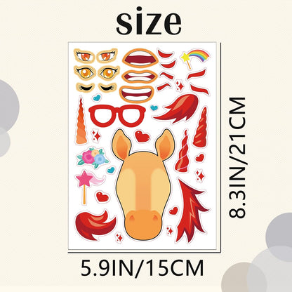 24 Sheets Cupcake Make a Face Sticker Sheets for Kids Todders Activities, Make Your Own Stickers for Kids Birthday Party Favor Supplies Craft