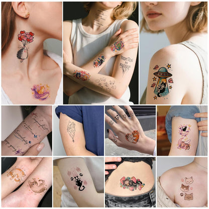 252+ PCS Glow Unicorn Princess Temporary Tattoo for Kids, 36 Sheets Rainbow Castle Candy Star Prince Fake Tattoos Sticker for Girls Boys, Luminous Birthday Magic Fairy Theme Party Favors Decoration