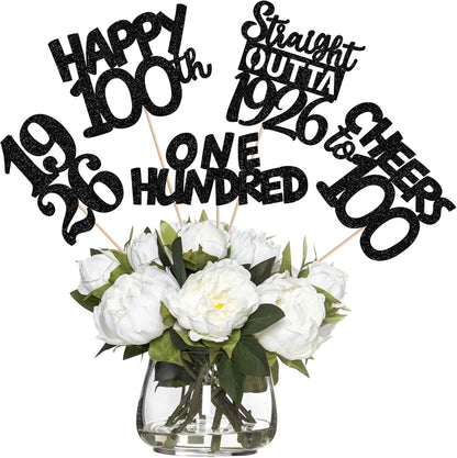 15 PCS 50th Birthday Centerpiece Sticks Fifty Happy 50th Straight Outta 1976 Table Flower Centerpieces Sticks Cheers to 50 Floral Decorations for 50th Birthday Party Centerpieces Supplies Black