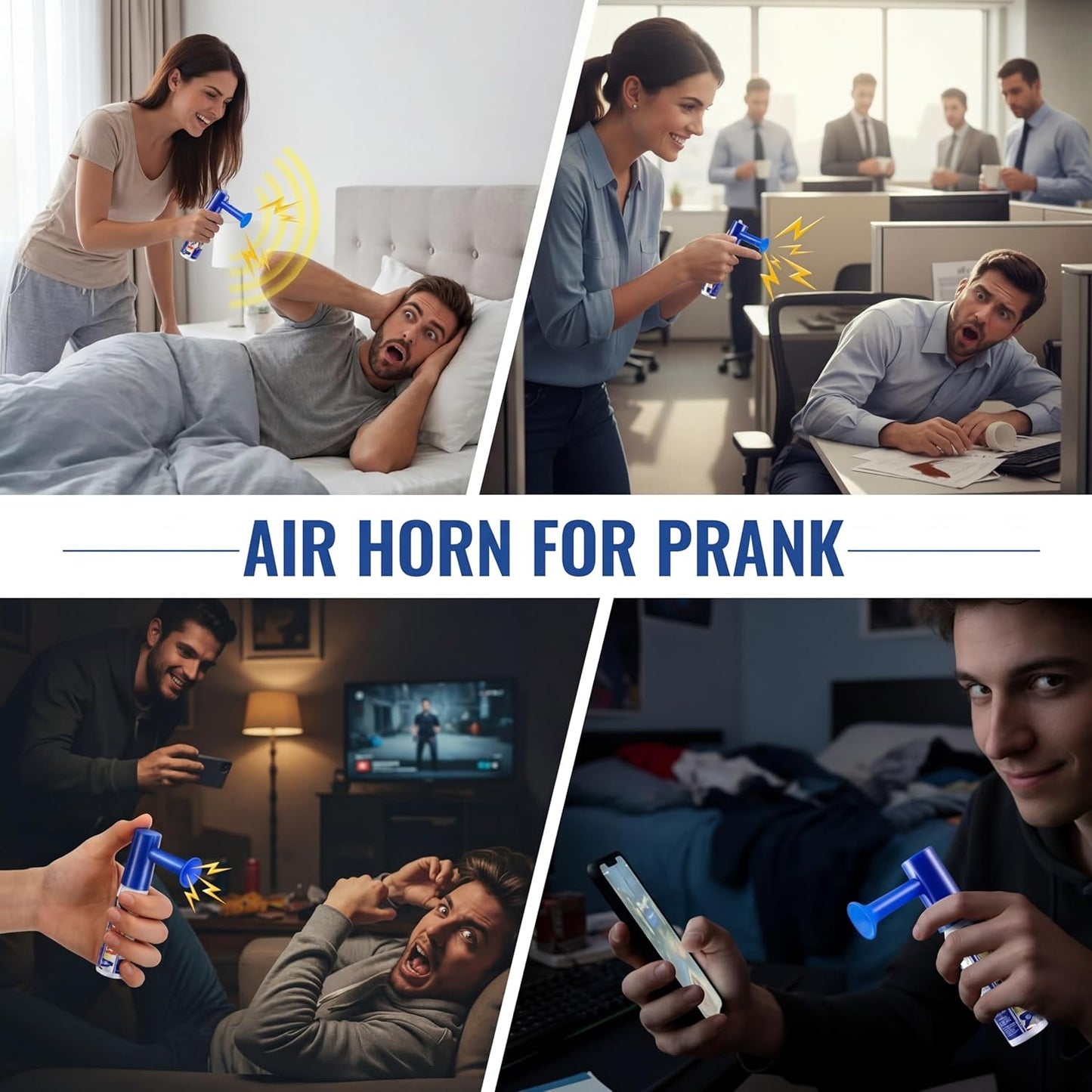 1 Pack Mini Air Horn for Personal Safety, 0.88 Oz Stadium Air Horn Prank, Portable Blow Noise Maker for Sporting Events, Football Games, Dogs, Party, Birthdays,Graduation Mini Noisemakers (Red)