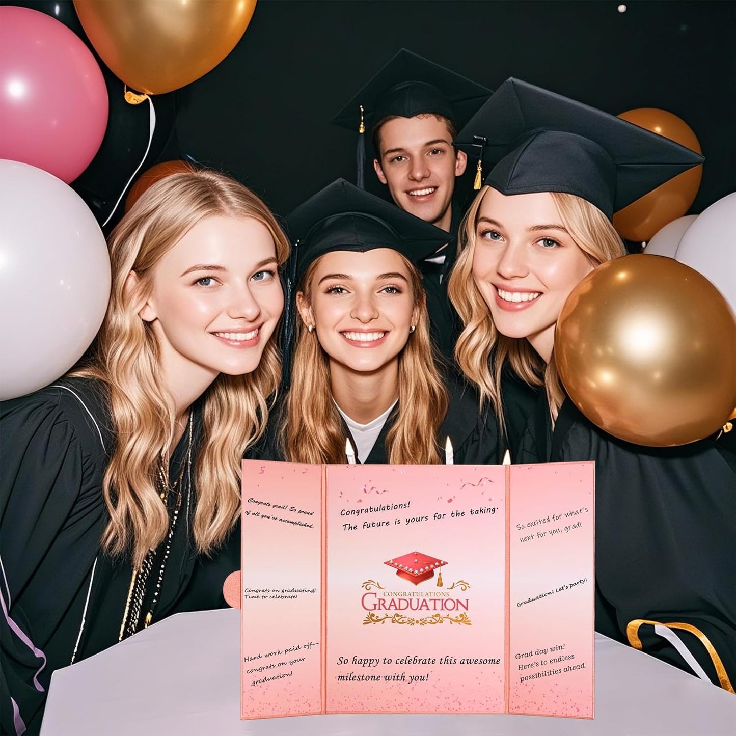 Graduation Guest Book 2026 Graduation Party Decorations Class of 2026 Graduation Sign in Book Signature Board Keepsake Grad Party Supplies College High School Graduation Gift Card Book (Blue)