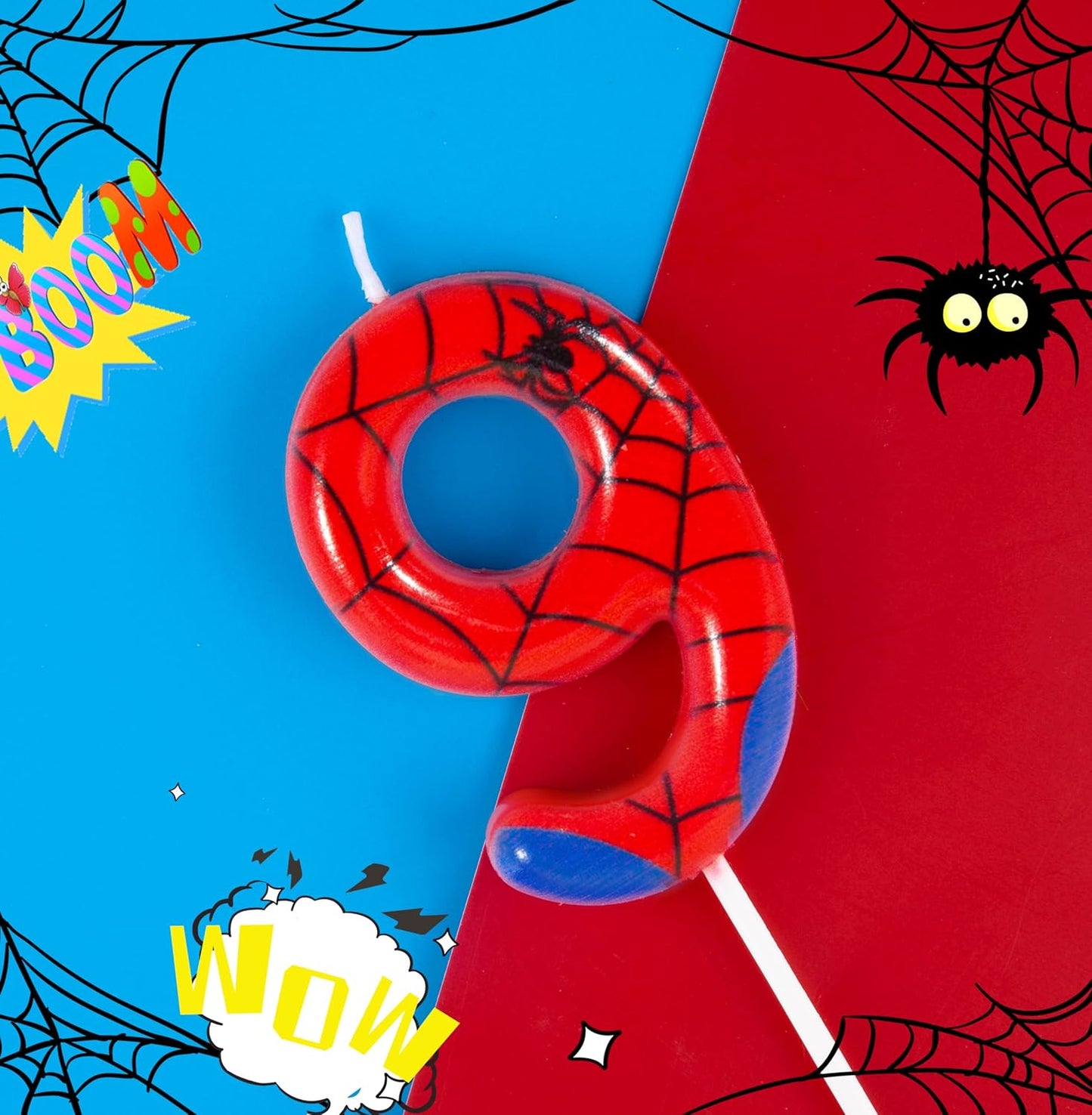PHD CAKE 2.76 Inch Number 3 Spider Birthday Candles, Spider Cartoon Themed Number Candles, Cake Number Candles, Party Celebration