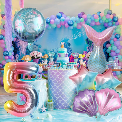 Dinosaur 5th Birthday Decorations, Dinosaur Birthday Party Decorations with Giant Inflatable Dinosaur Balloons 40 Inch Helium Foil Mylar Number 5 Balloons for Dinosaur Theme Birthday Party Decorations