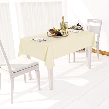 sancua Clear Plastic 100% Waterproof Tablecloth - 54 x 78 Inch - Vinyl PVC Rectangle Table Cloth Protector Oil Spill Proof Wipe Clean Table Cover for Dining Tables, Parties & Camping, Crystal Clear