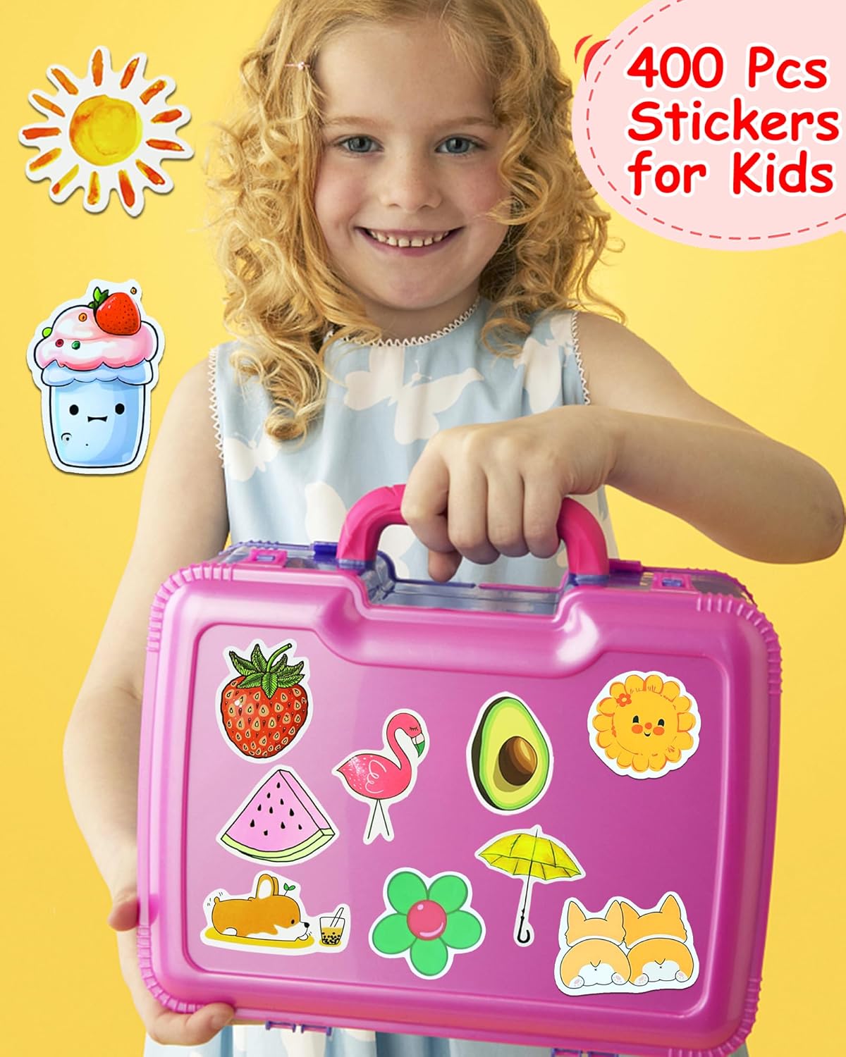 200Pcs Water Bottle Stickers for Kids, Cute Stickers for Water Bottles, Vinyl Waterproof Aesthetic Laptop Sticker Pack Classroom Prizes Skateboard for Kids Teens Girls Students (Cute-200pcs)