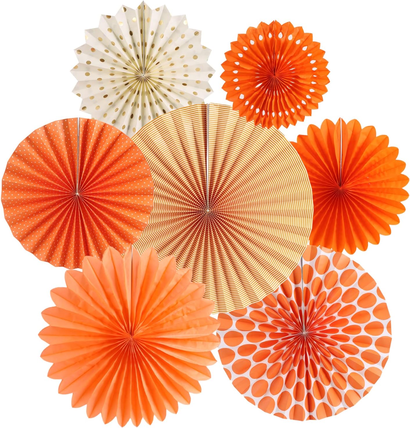 Easy Joy Paper Leaves Decorations for Wall Paper Fans Classroom Decoration Leaves Backdrop Decor Wall Decor,Set of 9