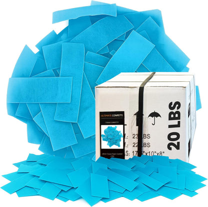 Ultimate Confetti, Multicolor Biodegradable Confetti - Rectangular Fluttering Tissue Paper Confetti for Cannon and Launcher use - Best for Holidays, Birthday, Wedding, and Parties - 1 lb, 16 oz
