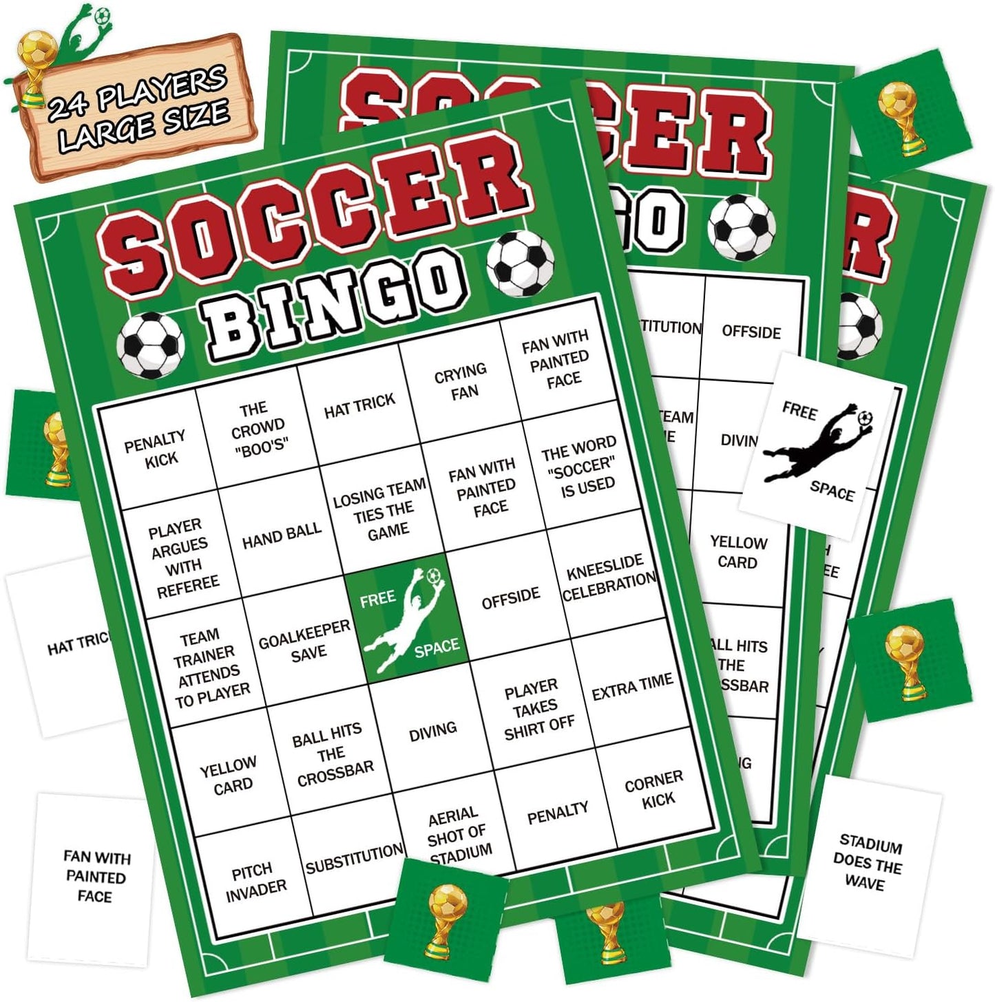 4th of July Bingo Game Set for 24 - Patriotic Party Activities, Independence Day Games for Family Reunion, School & Classroom Decorations – 5" x 7" Cards