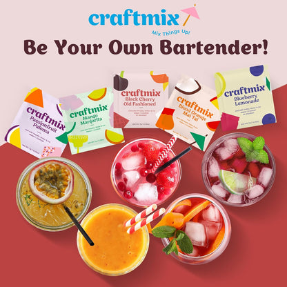 Craftmix Espresso Martini Cocktail & Mocktail Drink Mixer, Skinny Mixes - Water Flavoring Packets - Made With Real Coffee Beans - Vegan, Low-Carb, Low-Sugar, Non-GMO, Dairy Free, Gluten Free, 12 Pack