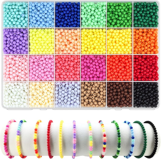 1016Pcs Glow in The Dark Round Beads, 6mm 8mm 10mm Luminous Round Bead Acrylic UV Color Changing Bracelet Beads Sun Sensitive Plastic Glow Bead Bulk for Jewelry Making Bracelets Necklace