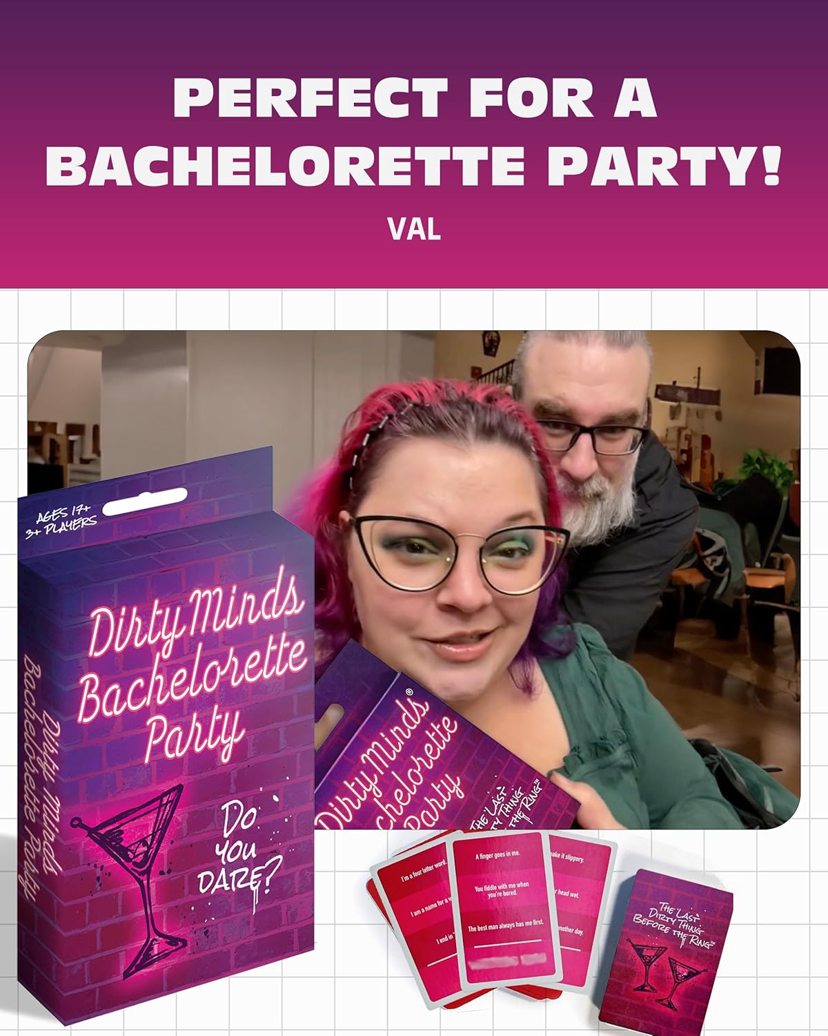 TDC Games Travel Dirty Minds Bachelorette Party Card Game, Ultimate Bachelorette Party Games, The Girl's Night Party Game