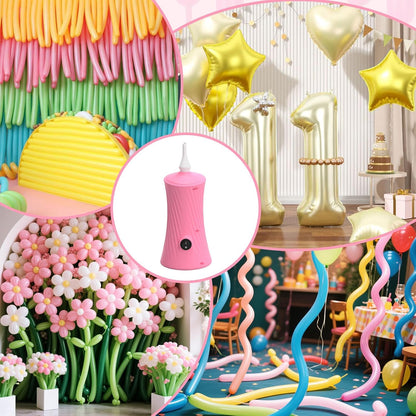 206 Balloon Pump Electric Air Pump for Long Balloon Inflator Blower for Foil Twisty Animal Balloons for Birthday Party Celebration Balloons Decorations