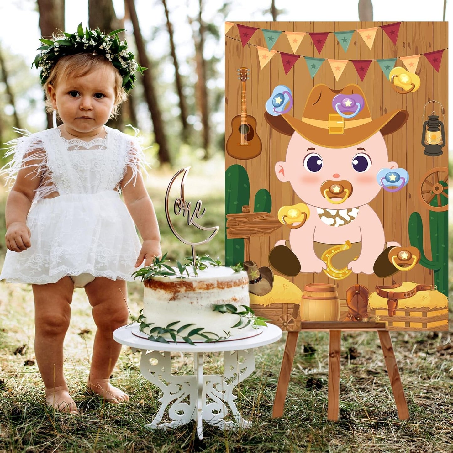 Pin The Crown on The Princess Party Games for Girls Princess Birthday Party with 24 Pcs Crowns, Large Princess Poster for Kids Girls Princess Birthday Party Princess Tea Party Decorations