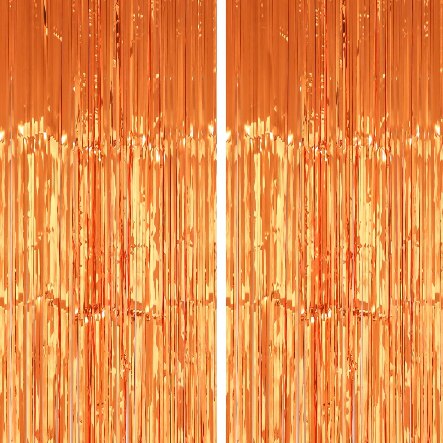 2 Pack 3.2ft x 8.2ft Silver Metallic Tinsel Foil Fringe Curtains, Door Streamer Photo Booth Backdrop for Birthday Graduation Engagement Bridal Shower Bachelorette Baby Shower Party Decorations