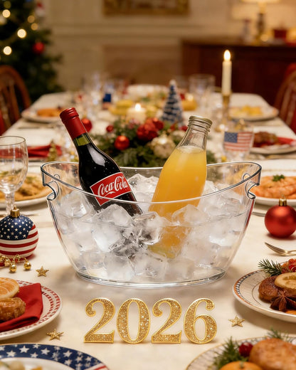 2-Pack Clear Acrylic Ice Buckets for Parties (5.5L Each) – Large Plastic Beverage Tubs with Scoops – Wine Bucket Chiller for Parties, Drink Buckets for Outdoor Events, Mimosa Bar, BBQ