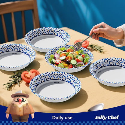 JOLLY CHEF 12 oz Paper Bowls 200 Count, Soak-Proof, Heavy Duty Small Disposable Bowls Bulk for Snacks, Desserts, Breakfast, Lunch, and Party Use