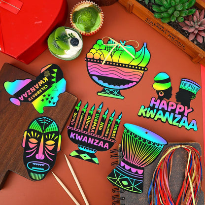 JULMELON 36 PCS Ocean Crafts, Rainbow Scratch Art Under The Sea Party Favors DIY Magic Color Summer Ocean Animals Scratch Cards for Summer Party Favors School Activities