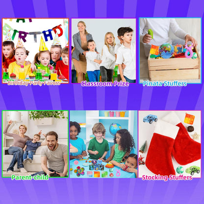 BILLFULL 1000 Pcs Party Favors for Kids, Fidget Toys Bulk, Birthday Gift Toys, Fidgets Stocking Stuffers, Treasure Box Party, Goodie Bag Carnival Prizes, Pinata Filler Stuffers Classroom
