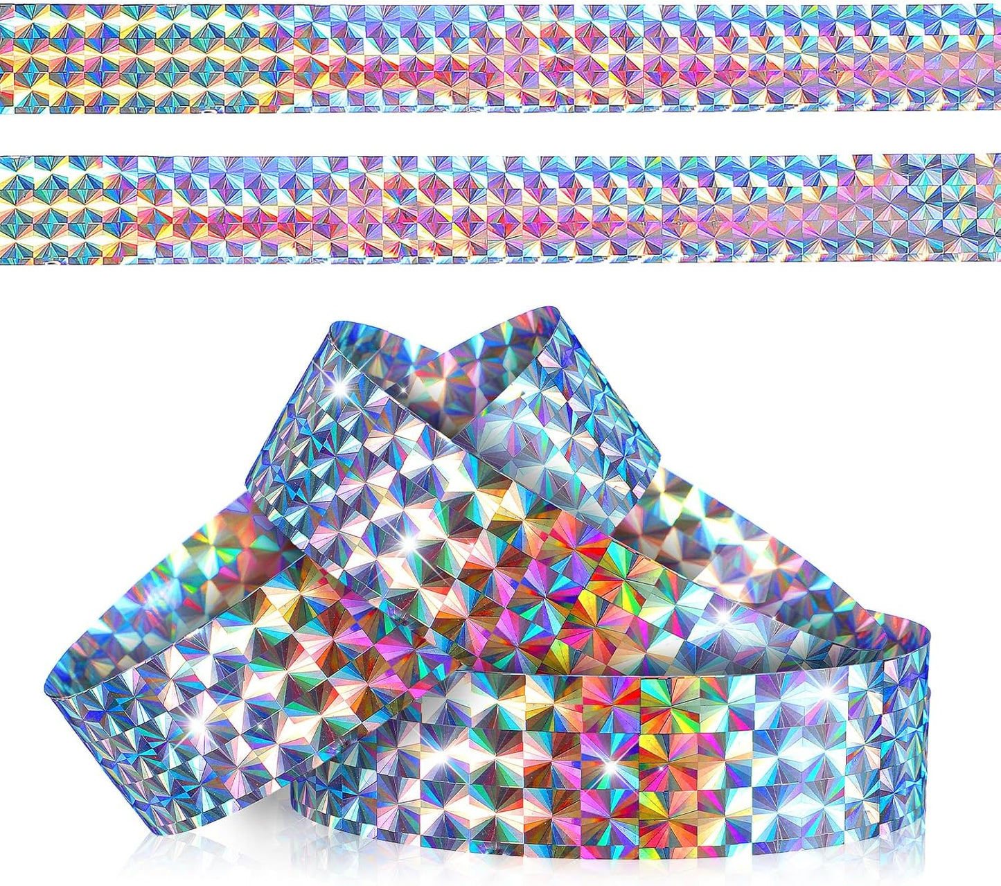 Andibro 100Pcs Holographic Plastic Party Wristbands for Events, Plastic Custom Wristbands for Events Parties Concerts Festivals Club Party