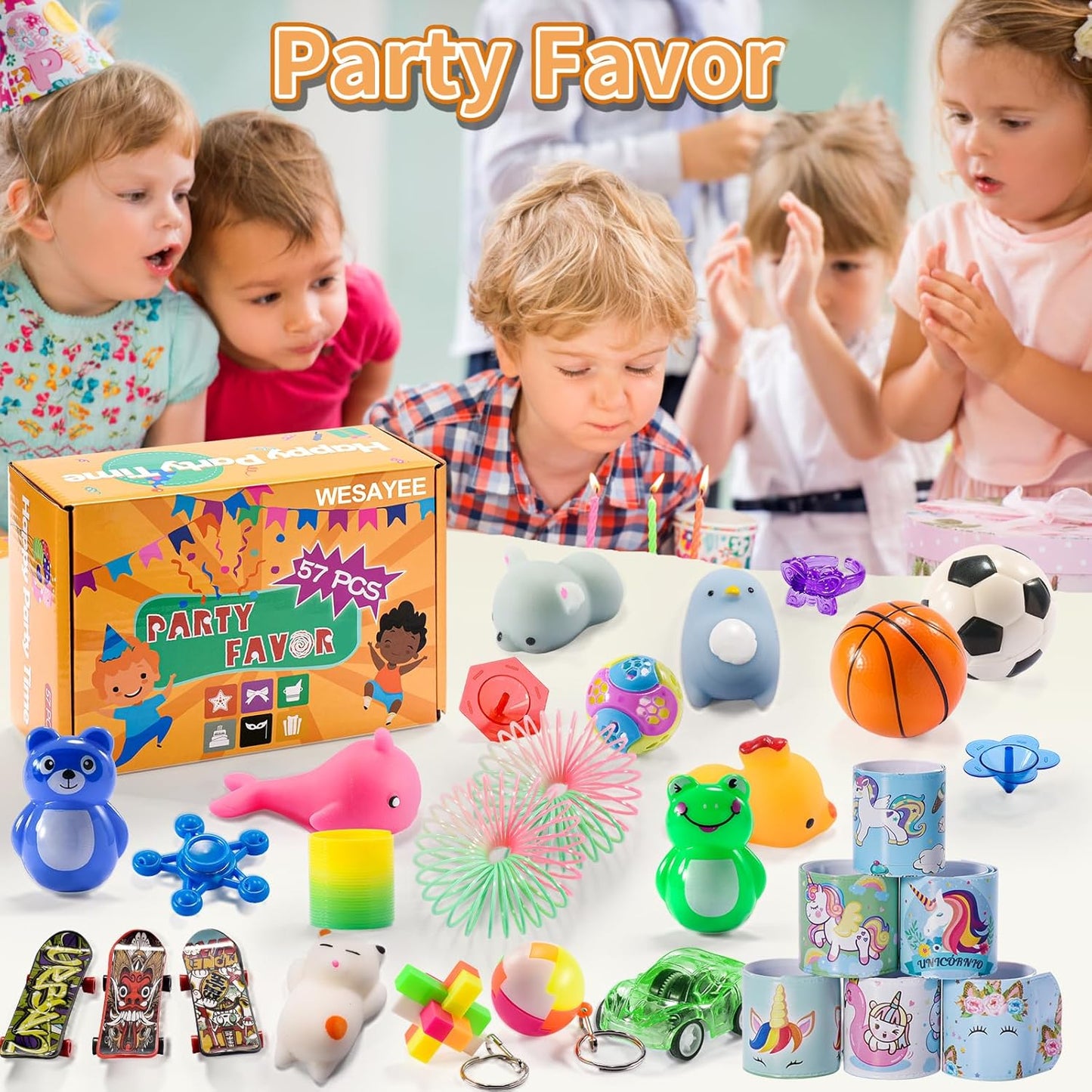 57PCS Treasure Chest for Kids Small Prizes Party Favors for Kids 8-12 4-8 3-5 Rewards, Treasure Box Fidget Toys for Classroom Prizes, Goodie Bag Stuffers, Pinata Filler, Claw Machine Toys Refill