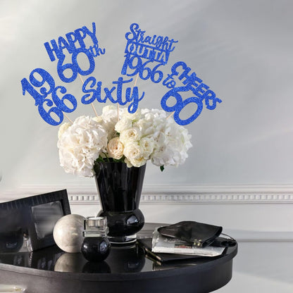 15 PCS 50th Birthday Centerpiece Sticks Fifty Happy 50th Straight Outta 1976 Table Flower Centerpieces Sticks Cheers to 50 Floral Decorations for 50th Birthday Party Centerpieces Supplies Black