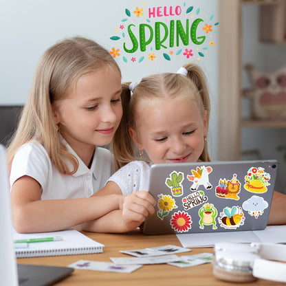 OHOME 100 PCS Water Bottle Stickers for Kids,Cute Animal Aesthetic Sticker Pack - Waterproof Vinyl Kawaii Stickers for Girls Boy Classroom Prizes,Party Favors for Scrapbook, Laptops, Journal,Birthday