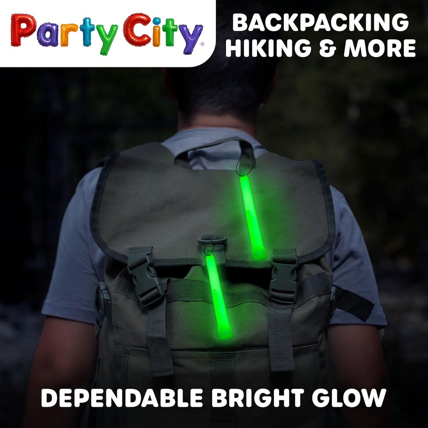 Party City Multicolor Glow Sticks Bulk Pack 6”- 25pk Glow in the Dark Sticks for Kids, Waterproof Camping Survival Ultra Bright Emergency Light Stick with String, Neon Glowsticks Party Supplies Favors