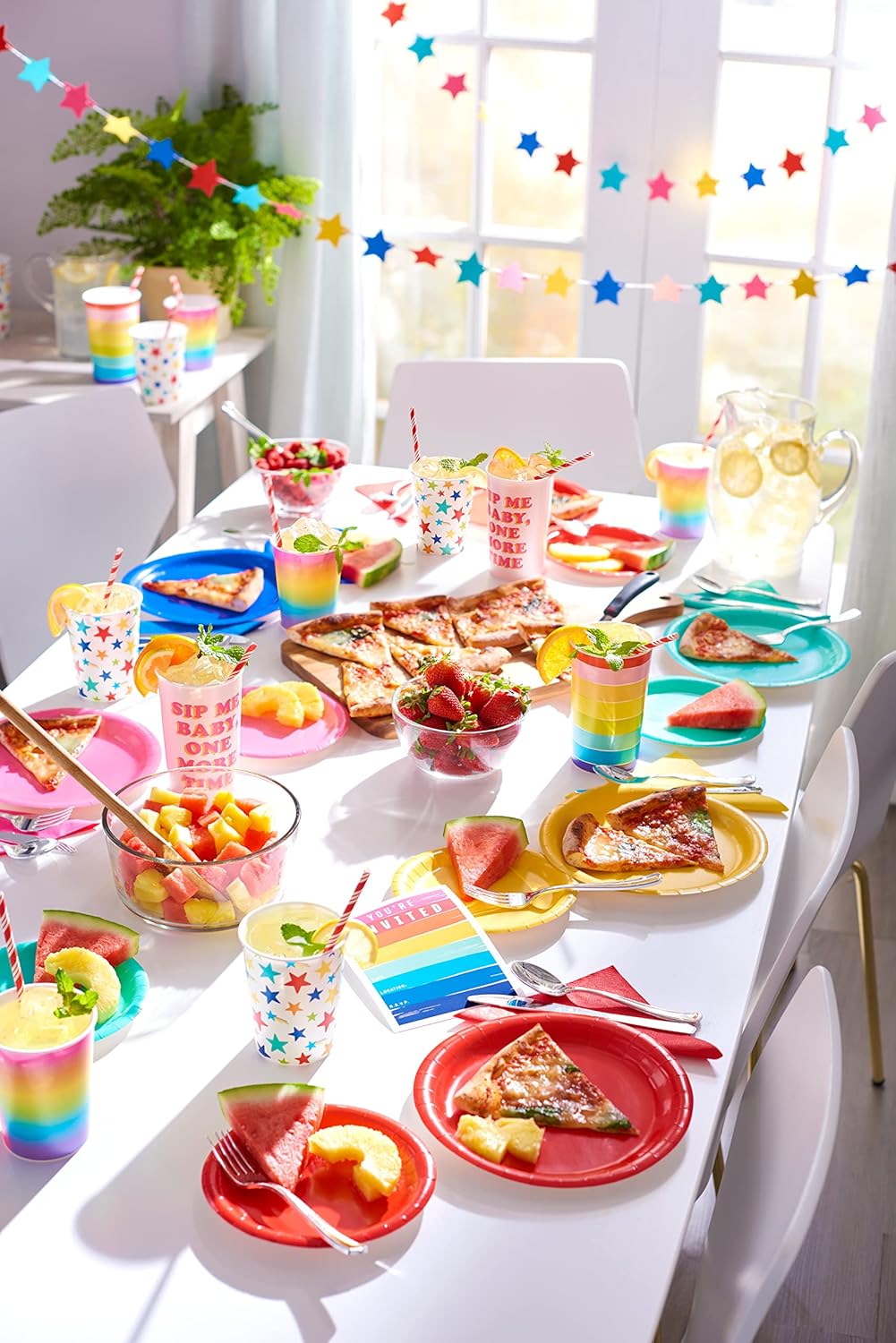 American Greetings 50-Count Rainbow Lunch Napkins