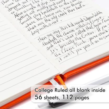 feela 6 Pack Pocket Small Notebooks Bulk, Mini Cute Memo Notepads Hardcover College Ruled Lined Journals with Pen Holder for Women Girls Office School, with 6 Black Pens, 3.5”x 5.5”, A6, Rose Pink