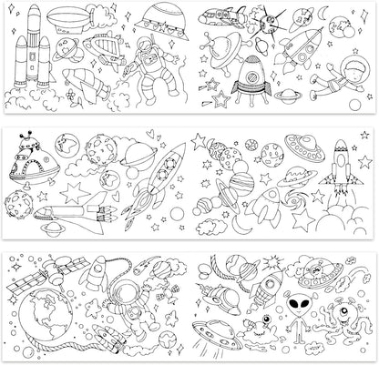 2PCS Children's Drawing Roll, Coloring Paper Roll for Kids Gift, 120 * 11.8 Inches DIY Painting Drawing Paper Roll, Sticky Drawing Paper Roll, Early Educational Toys for Kids (Animal World)