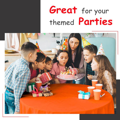 14 Pack Black 54 x 108 in. Rectangle Disposable Plastic Tablecloths - Smooth Decorative Covers for Parties, Weddings